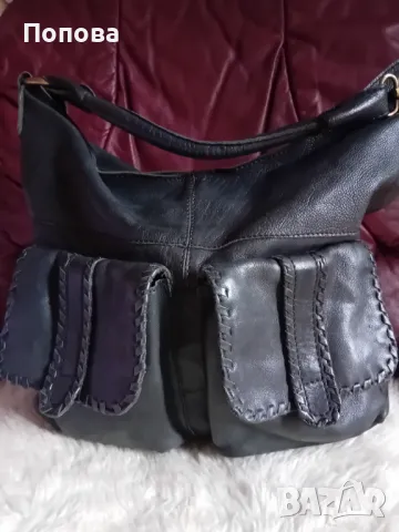 Голяма маркова чанта естествена кожа 