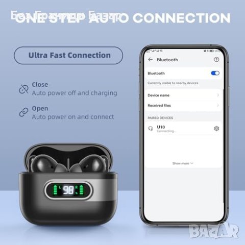 Нови Bluetooth 5.3 Hi-Fi Слушалки, 42H Възпроизвеждане, ENC Шумопотискане, снимка 5 - Bluetooth слушалки - 43759865
