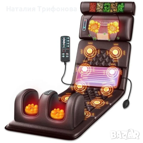 🛏️ Масажен матрак с вибрационно отопление и масаж на краката – Луксът на релаксацията във вашия дом, снимка 9 - Масажори - 49558740