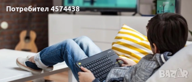 Клавиатура Безжична Logitech K400 Plus Dark, Touchpad, PC-to-TV control, снимка 4 - Други - 53218082