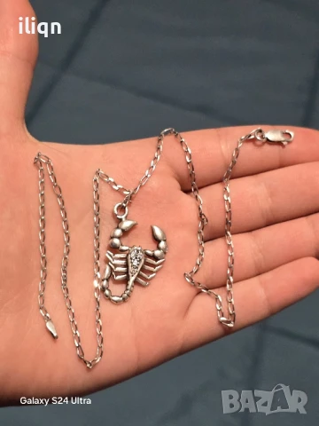 Сребърен синджир с висулка. 5,15 Грама. 40см. Цена 28,99лв. За Севлиево безплатна доставка. , снимка 3 - Колиета, медальони, синджири - 50476196