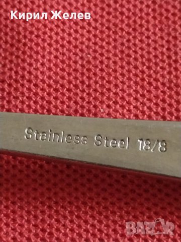 Стара лъжичка за кафе чай от соца с печат STAINLESS STEEL 18/8 за КОЛЕКЦИЯ ДЕКОРАЦИЯ 31670, снимка 6 - Други ценни предмети - 43816261