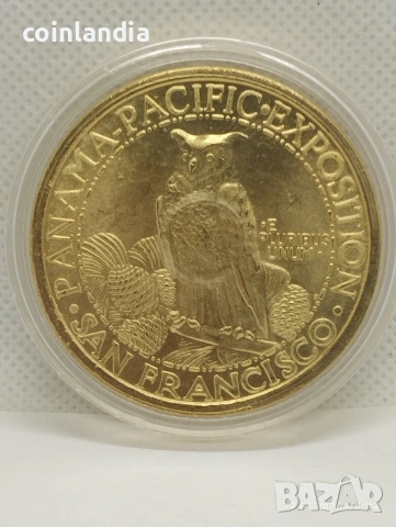 позлатена монета репродукция , снимка 2 - Нумизматика и бонистика - 53291069