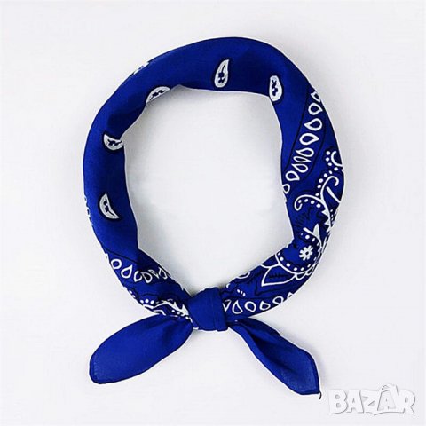 Бандана - Хип Хоп шал - Син, снимка 4 - Шалове - 28411159