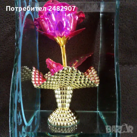 Сувенир "Златна роза" , снимка 3 - Декорация за дома - 50208951