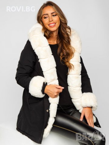 Дамска парка 4110 черен, снимка 9 - Якета - 37968012