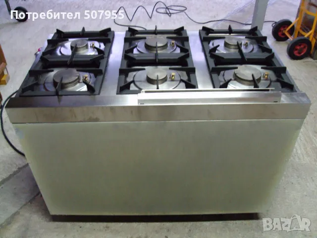 Професионална, газова печка с електрческа фурна BARTSCHER - 6 горелки, снимка 4 - Обзавеждане на кухня - 50184895