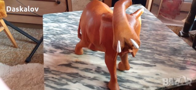 Продавам голям дървен слон, снимка 4 - Статуетки - 32626622