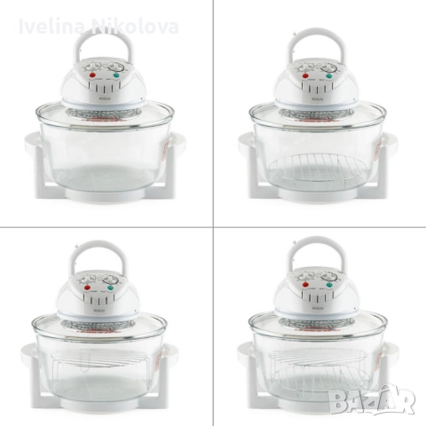 Комбинирана 2в1 халогенна фурна и еър фрайър MFC-1200,1400W,12 л., снимка 5 - Фритюрници - 51776488