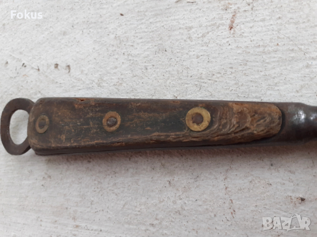 Стар колекционерски масат Fischer с рогова дръжка, снимка 3 - Антикварни и старинни предмети - 53377365