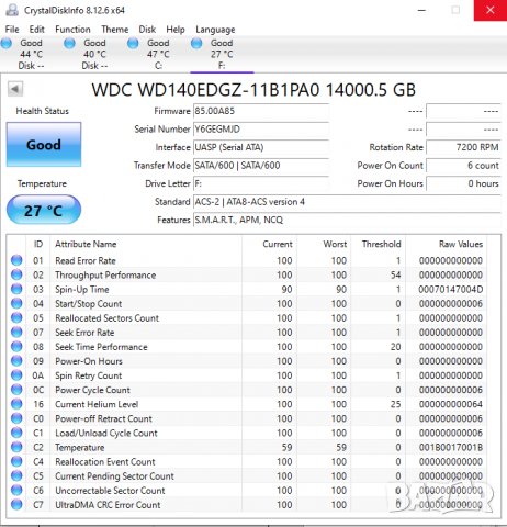 14TB WD NAS ОЕМ Хард Диск WD140EDGZ 512MB Cache (Еквивалент на WD RED NAS PRO WD141KFGX), снимка 3 - Твърди дискове - 37625481