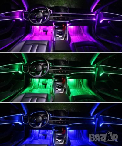 LED лента амбиентно осветление с дистанционно интериор кола автомобил, снимка 5 - Аксесоари и консумативи - 37957785