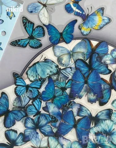 20 бр различни пеперуди самозалепващи лепенки стикери декор ръчна изработка украса лепенка, снимка 6 - Други - 49092715