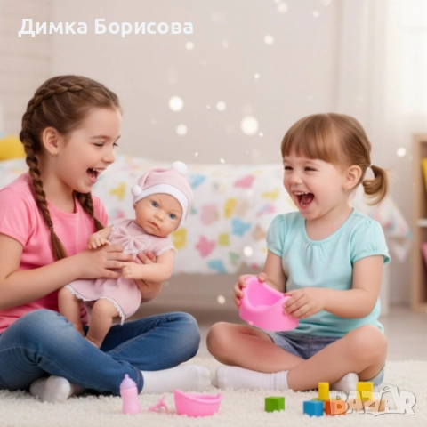 Реалистична кукла бебе Little Mommy с аксесоари - 39см, снимка 2 - Кукли - 52349083