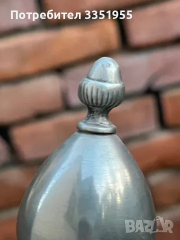 Кристално шише с метален обков от Портогалия, снимка 4 - Подаръци за рожден ден - 47390041