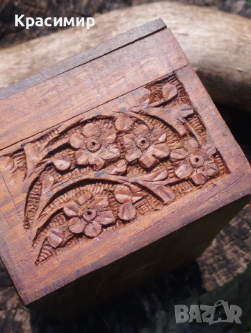 Красива дървена кутия в бохо стил. , снимка 8 - Антикварни и старинни предмети - 51283010