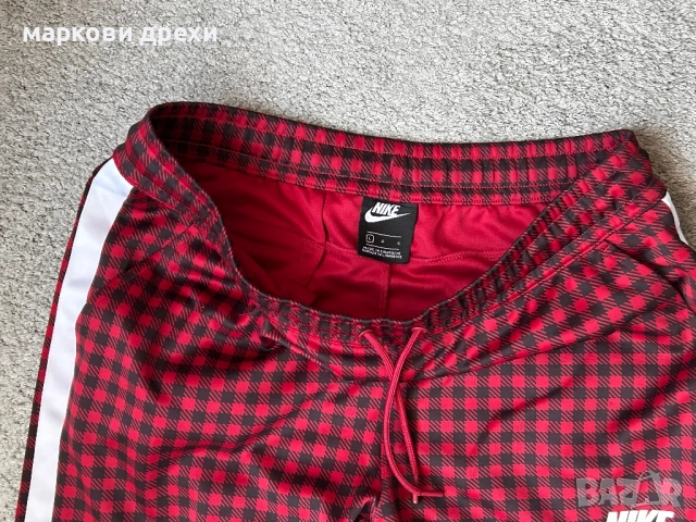 Nike Gingham Check Joggers In Red L, снимка 5 - Спортни дрехи, екипи - 52913221