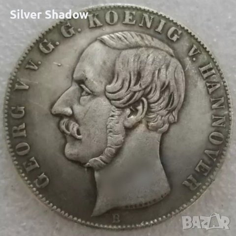 Монета Хановер 2 Талера (3 1/2 Гулдена) 1854 г Георг V
