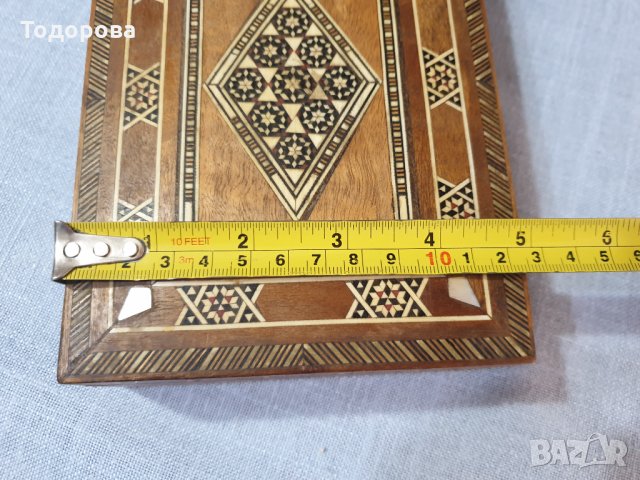 Кутия за бижута -интарзия от екзотична дървесина и седеф., снимка 6 - Други ценни предмети - 35452045