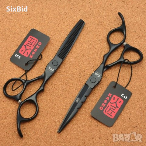 Нови професионални фризьорски ножици комплект 6 инча, снимка 5 - Фризьорски принадлежности - 28760135