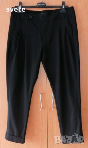 Дамски панталон с колан и басти Тrf, снимка 1 - Панталони - 28511342