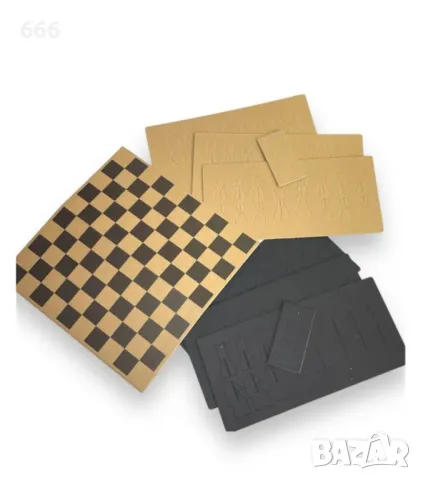 Картонен шах + Дама от марката Wins-Holland EDEKA., снимка 3 - Игри и пъзели - 49134275