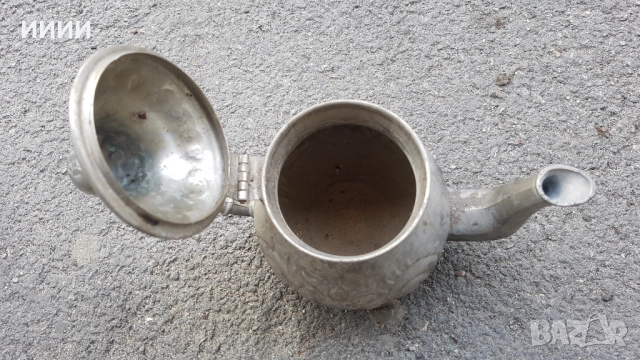 Посребрен чайник , снимка 2 - Антикварни и старинни предмети - 52093513