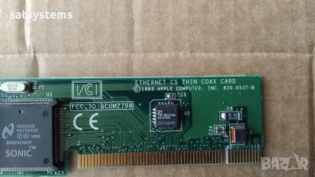 Apple Mac 820-0537-B Comm Slot 10mbps Network Interface Card, снимка 7 - Мрежови адаптери - 53453751