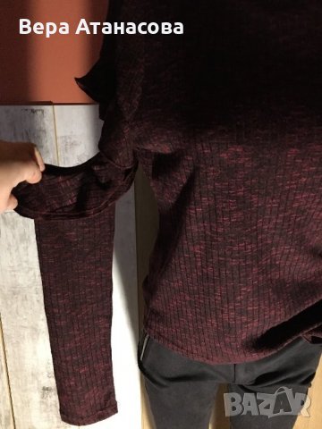 🌺Amisu,блуза с ефектни ръкави,л размер💝, снимка 2 - Блузи с дълъг ръкав и пуловери - 28019939