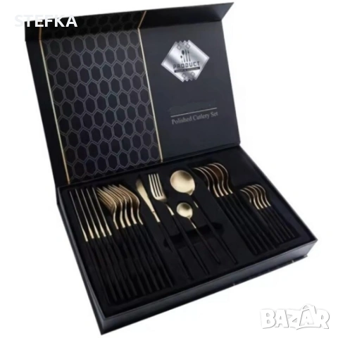 Комплект прибори за хранене , снимка 4 - Прибори за хранене, готвене и сервиране - 53108456