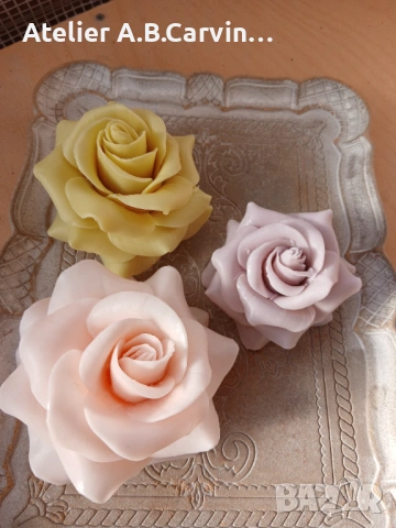 Класическа роза от сапун, ръчно изваяна, за декорация в дома или за подарък, снимка 7 - Декорация за дома - 53608052