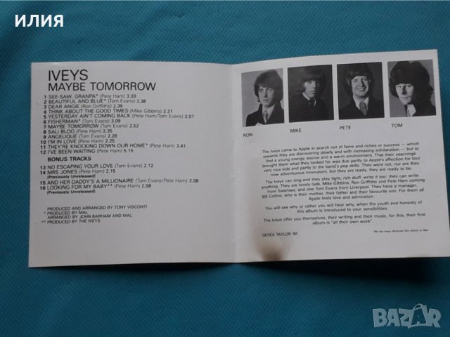 The Iveys(Badfinger) – 1969 - Maybe Tomorrow(Power Pop), снимка 2 - CD дискове - 43009325