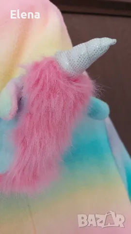 Гащеризон ватиран за дома за момиче Единорог H&M 134-140 р , снимка 5 - Детски комплекти - 49110073