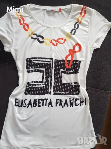 Elisabetta Franchi Тениска S/M, снимка 3 - Тениски - 48592868