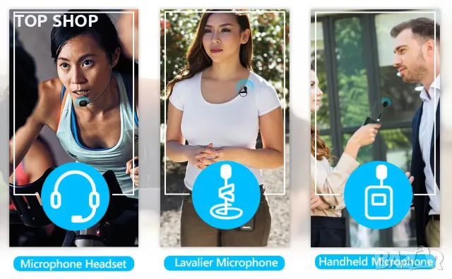 Bietrun UHF безжична микрофонна система 3 в 1, снимка 9 - Микрофони - 48788706