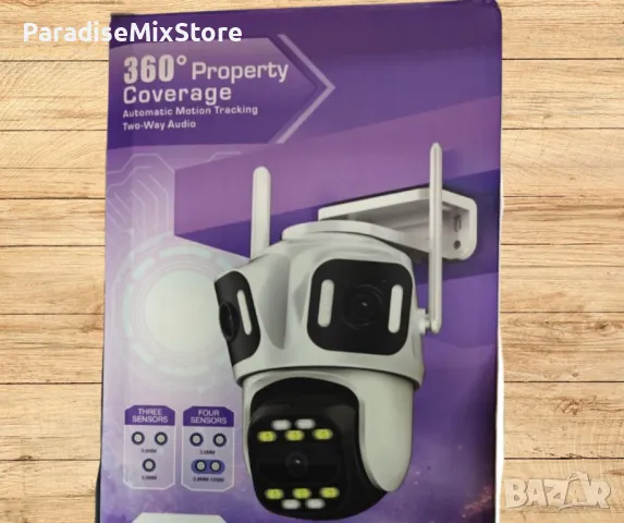 Камера за видеонаблюдение  , 2CPU, 360 градуса , 2way audio  Тип продукт : Камера за видеонаблюдение