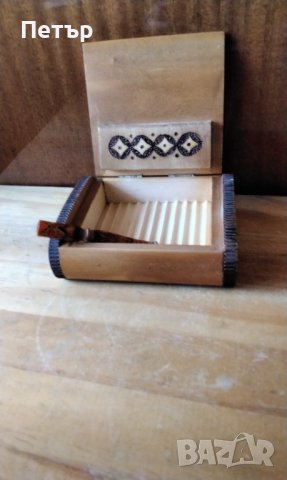 Пирографирани кутии за цигари, снимка 6 - Декорация за дома - 33175817