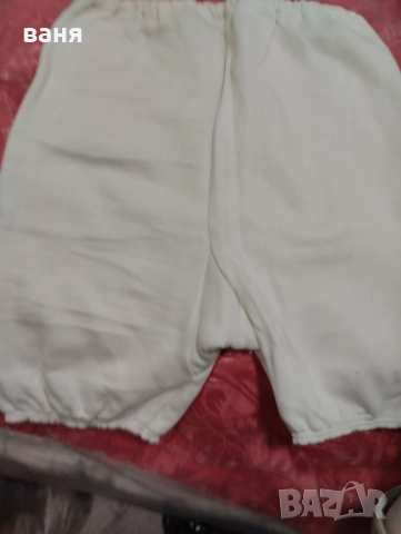 дамски гащи с крачоли трико бели