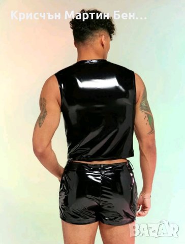 WDIRARA Мъжко облекло от 2 части, изрязан потник без ръкави и шорти с джоб
, снимка 3 - Костюми - 43943035