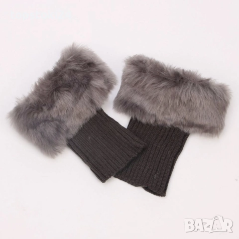 Дамски плетени гети с пух, различни цветове, снимка 13 - Други - 52641429