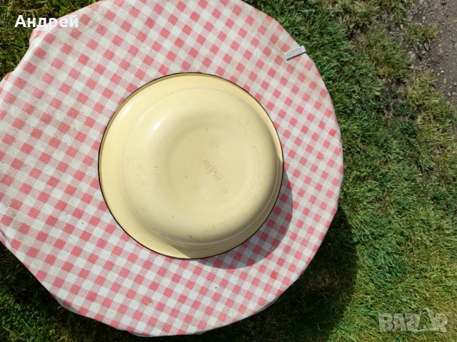 Стар емайлиран леген #4, снимка 4 - Антикварни и старинни предмети - 33030007