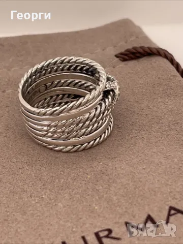 David Yurman оригинален пръстен с диаманти , снимка 4 - Пръстени - 50263458