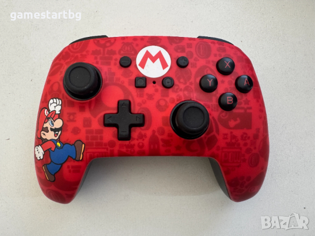  Контролер PowerA - Enhanced Wireless, безжичен, за Nintendo Switch, Here We Go Mario