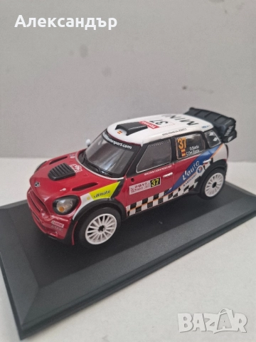 Burago рали автомобил Mini John Cooper Works WRC в мащаб 1/32, снимка 5 - Колекции - 51692076