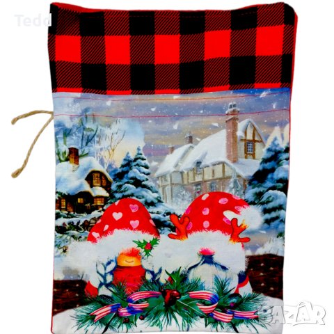 Коледни торбички от плат за подаръци / подаръчни торбички , снимка 3 - Коледни подаръци - 42894534