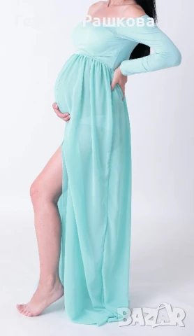 Рокля за бременни с цепка отпред