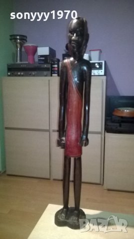 афро мъж-дървена фигура-92см-5кг-внос швеицария, снимка 6 - Колекции - 26377075