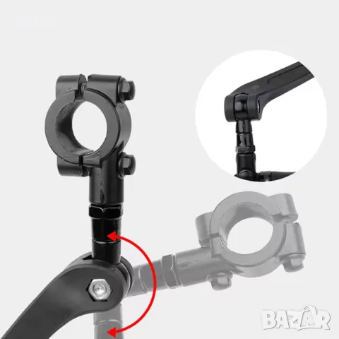 Луксозен комплект странични огледала за велосипед, 150 x 60мм, 360°, снимка 9 - Аксесоари за велосипеди - 48437480