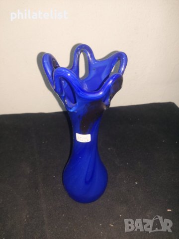 Ваза - Синьо стъкло №6, снимка 2 - Вази - 40699551