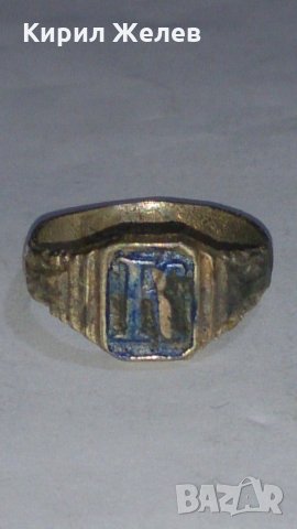 Уникален стар пръстен сачан Ръчна МАЙСТОРСКА ИЗРАБОТКА с БУКВА К - 73391, снимка 6 - Антикварни и старинни предмети - 29003899